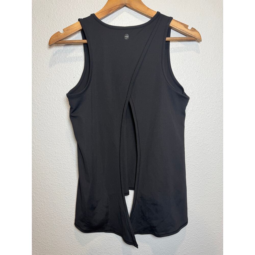 Black Open Back Tank Top Yoga Athleisure Alo Style M Pilates